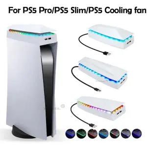 호환 PS5 pro 용 새 상단 냉각 팬 PS5PS5 SlimPS5 PRO 용 방진 상단 RGB 게임 쿨러 스탠드 받침대 방열 냉
