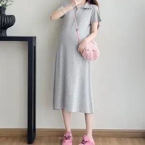 아레니아 임산부 원피스 여성 반팔 여름 캐주얼 롱 휴양지 가을 룩 비치 엄마 바캉스 여자 K1831만삭셔츠