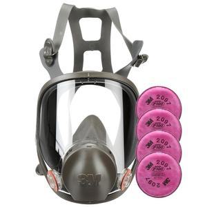 3M 호흡기 키트 풀페이스 6800 재사용 가능 중형 곰팡이 개선 먼지 납 석면을 위한 4개의 미립자 필터 2097 P100