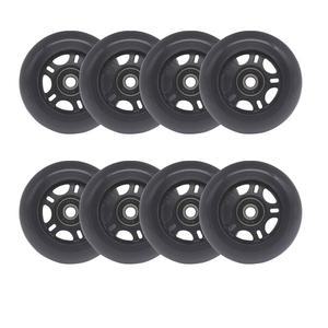 피찬코 인라인 스케이트 휠 72MM 76MM 80MM ABEC-9 베어링이 포함된 8팩 실내외 스케이팅용 85A 경도(블랙 80MM)