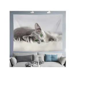 특대 러시안블루 패브릭 포스터 가림막 커튼 가리개 바란스커텐 가리개천 천가림막 가림막천 천가리개 주방