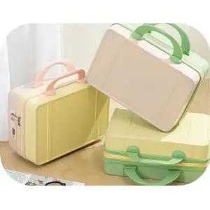 레트로 투톤 14형 기내용 레디백 하드케이스미니 여행캐래어 가방 소지품캐리어 레디 용가방