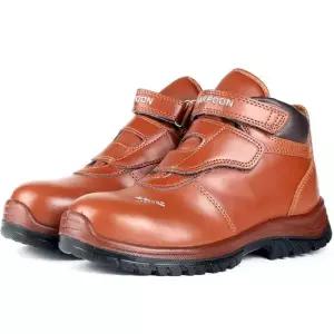 하푼 H-5B 안전화 브라운 찍찍이 6in 인젝션 고탄성 안전화 공사 공사장 현장화 찍찍이