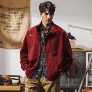 남성 검정 빈티지 가을 하드 점퍼 바람막이 카고 코트 유행각 사파리 재킷 헤비 OOTD3