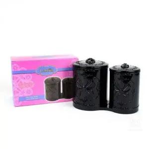 면봉 정리 케이스 다용도 화장솜 보관함 블랙