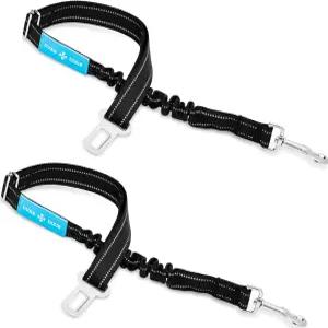 듀크 앤 딕시 반려견 안전벨트 반려묘 자동차 - 조절 가능한 하네스 반려동물 목줄 헤비 듀티 나일론