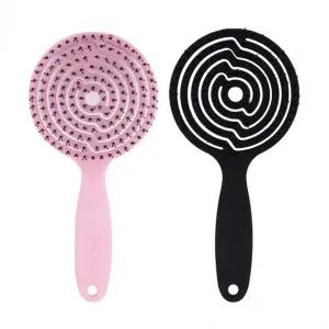 원형 쿠션 브러시 머리카락 정리용 색상랜덤