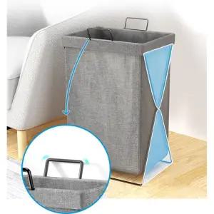 보관 철재 빨래바구니다용도실 베란다 면 빨래함 빨래통 화이트