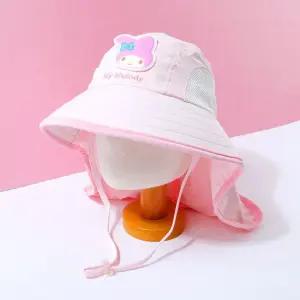 마이멜로디 쿨링 플랩햇키즈모자 햇모자 목가리개 어린이뒷커버 썬바이저 사파리 아동