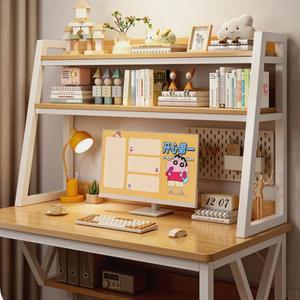 나무 다층 테이블 책꽂이 책상 보관용 정리 절약형 선반 학생 공간