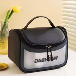 파우치블랙 세면치 방수세면치 화장품치 여행치 목욕치 수영장치 손잡이치 PVC치 장가 워시백 세면백