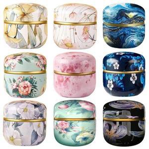 차캐디 상자 용기 양초 캔 커피 사탕 간식 작은 주석 미니 휴대용 보관 봉인 된 항아리 포장 도구