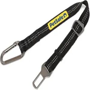 펫세이프 안전벨트 테더 차량용 조절 가능한 반려견 모든 하네스 카라비너 클립 검은색 1 함께 작동합니다