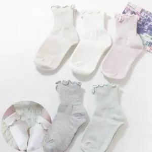 유아아동양말 j인타골지연 5족세트 여아 레이스면양말 어린이면 키즈면 영아면