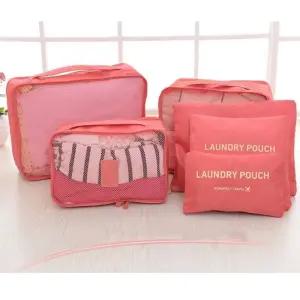 G126273_(6종세트) 여행용 파우치캐리어치 캠핑치 세면백 이너백 정리백 속가방 화장품 파우치