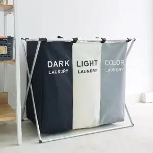 (이거찜) 빨래통 바구니 세탁 분리수거함대용량 빨래 재활용함 벽걸이 부착바스켓 분리수거함 가정용함