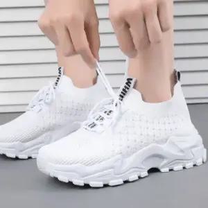 여성 발편한 니트 소재 고급스런 디자인 어글리 신발 스니커즈뮬 발편한운동화