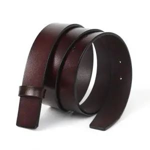 맨즈핏 교체용 소가죽 벨트띠 브라운 남성 허리띠 남성벨트 가죽벨트 소가죽벨트