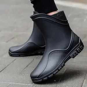 남자 고급스러운 라인 포인트 장마철 레인부츠 남성레인 여성워커부츠 어글리슈즈