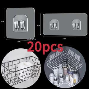 원활한 접착 투명 강력한 옷걸이 걸이 주방 욕실 선반 자체 클로 버클