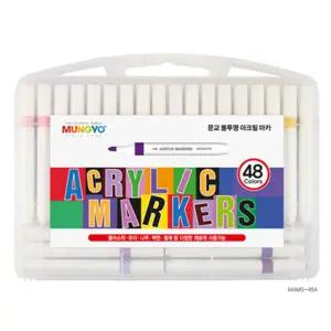 불투명 아크릴마카 수성 48색플라스틱용 유리용 나무용 섬유용 세트 디자인 다용도 컬러
