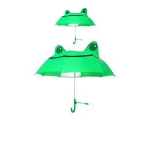 아이들이 좋아하는 멋진 개구리 입체 우산 X 2개남아 어린이 캐릭터 자동 동물 귀여운 선물 단체 초등학생