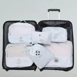 여행용 캐리어 가방 압축파우치 6종세트 생활방수치 행잉워시백 짐싸기 확장형치 파우치 용치 치세트 옷치