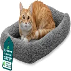 초소형 개와 고양이를 위한 퍼헤이븐 반려견 침대 캐리어와 애견을 부드러운 지지 베이스로 상자 패드 강화