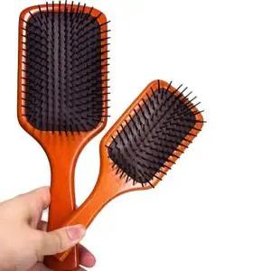 [셀러에이드]나무 두피 마사지 빗 헤어케어 쿠션 머릿결 관리용