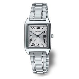 카시오 LTP-V007D-7B 여성 사각 스테인리스 로만 흰색 화이트 다이얼 원피스 시계