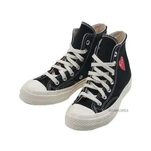 [꼼데가르송] FW24 공용 하이탑 스니커즈 AZ K129 001 BLACK