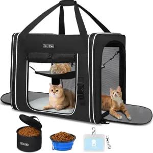 대형 고양이 또는 중형견을 위한 펫스케드 콤비너블 반려동물 캐리어 자동차 여행용 18인치 x17인치 사료