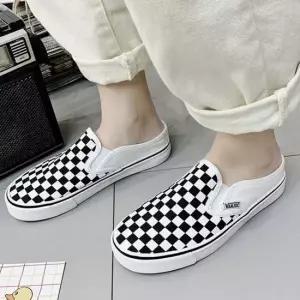 남여공용 체크 뮬 스니커즈 운동화슬리퍼 커플블로퍼 연예인운동화 데일리운동화
