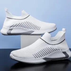 니트 재질 끈없이 신기 편한 운동화 남자 패션운동화 남성부츠 슬립온단화