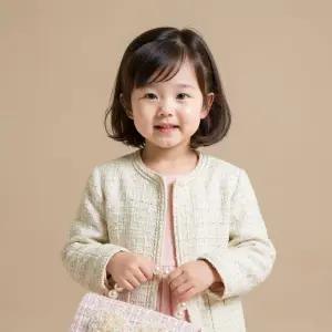 브로든컴퍼니 트위드아기가방 유아 두돌여아선물 여자아이생일 조카 외출공주백 여아백 보조 핸드백