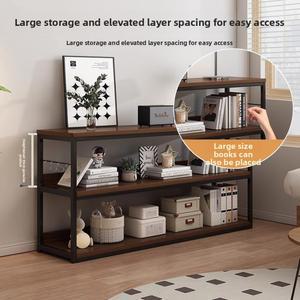 간단한 책장 선반 천장까지 사무실 벽걸이 통합형 수납장 이어지는 다층 진열대