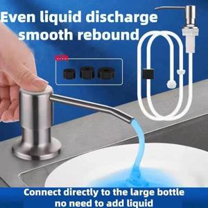 스테인리스 스틸 액체 비누 디스펜서 주방 싱크대 연장 튜브 키트 욕실 로션 세제 핸드 프레스 펌프