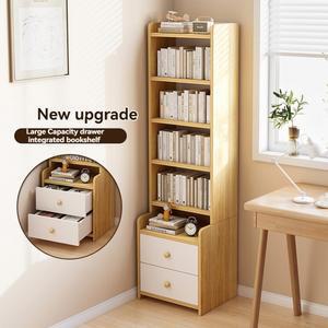 높은 침대 캐비닛 대용량 다층 책장을 단순한 현대적인 선반이 갖춘 일체형 책장 수납 있는 서랍