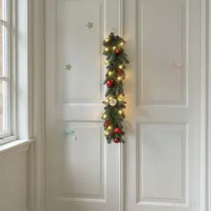 워크아워 크리스마스장식 벽트리 창문 걸이 미니 전구 트리세트 오너먼트 조명 소품 포토존 인테리어 풀세