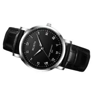 메탈 가죽 패션 워치 손목 시계 남자 방수 선물 공용정장 아날로그 고급 남성 커플