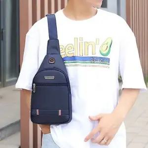 남자 여행용 도난방지 크로스 슬링백 어깨 가방 navy 남자크로스백 남자슬링백