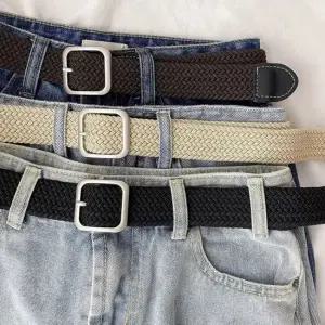 남여공용 신축성 스판 밴딩 무타공 깔끔한 패션 벨트 남성벨트 캔버스벨트 남학생벨트