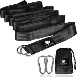 캠핑 해먹 액세서리 및 위한 Anyoo Tree 그네 걸이 스트랩 키트 2개 - 각 길이 10피트 야외 모든 빠르고