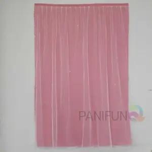 붙이는 암막커튼 핑크 레이어드 원룸 이중 창문형 안방벨크로커튼 거실 셀프 커텐 펀칭