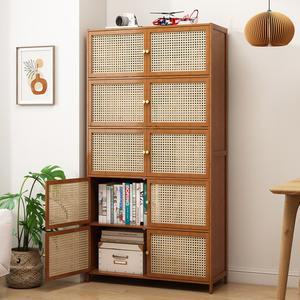 문이 있는 책장 다층 수납장 진열장 접합부 거실