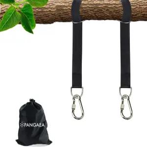 트리 스윙 걸이 스트랩 키트 헤비 듀티 2200LBS 5피트 추가 길이 유지 안전한 잠금 스냅 카라비너 및