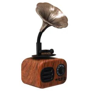 미니 휴대용 블루투스 스피커 LUAZ-485무선 디자인 우드 앤틱 엔틱 용스피커