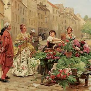 1000조각 직소퍼즐 18세기의 시장 풍경액자 어른 맞추기 취미 수집 인테리어 1000피스 1000