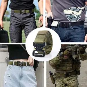 밀리터리 캐주얼 원터치 과일 벨트 조정 가능한 남성벨트 캐주얼벨트 청바지벨트