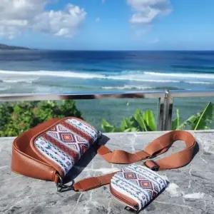 보헤미안 카드지갑 가방세트 에스닉 휴양지 휴가 해외 소지품 교통카드 동전 지폐